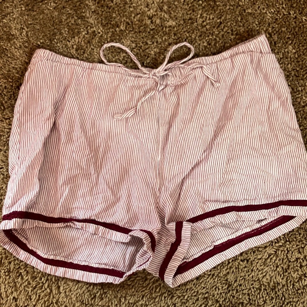 Cynthia Rowley Pink Striped Pajama Shorts